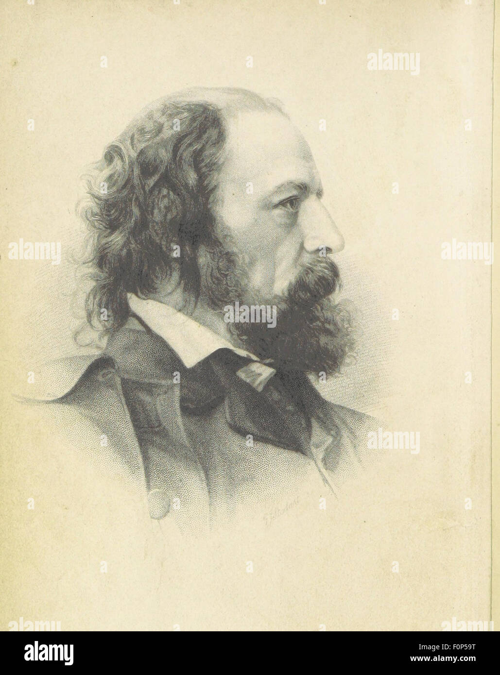 Bild aus Seite 10 von „The Works of Alfred, Lord Tennyson“, das eines von Tennysons Gedichten zeigt, mit einem Schwerpunkt auf seinen literarischen Beiträgen als Dichter Laureate. Stockfoto