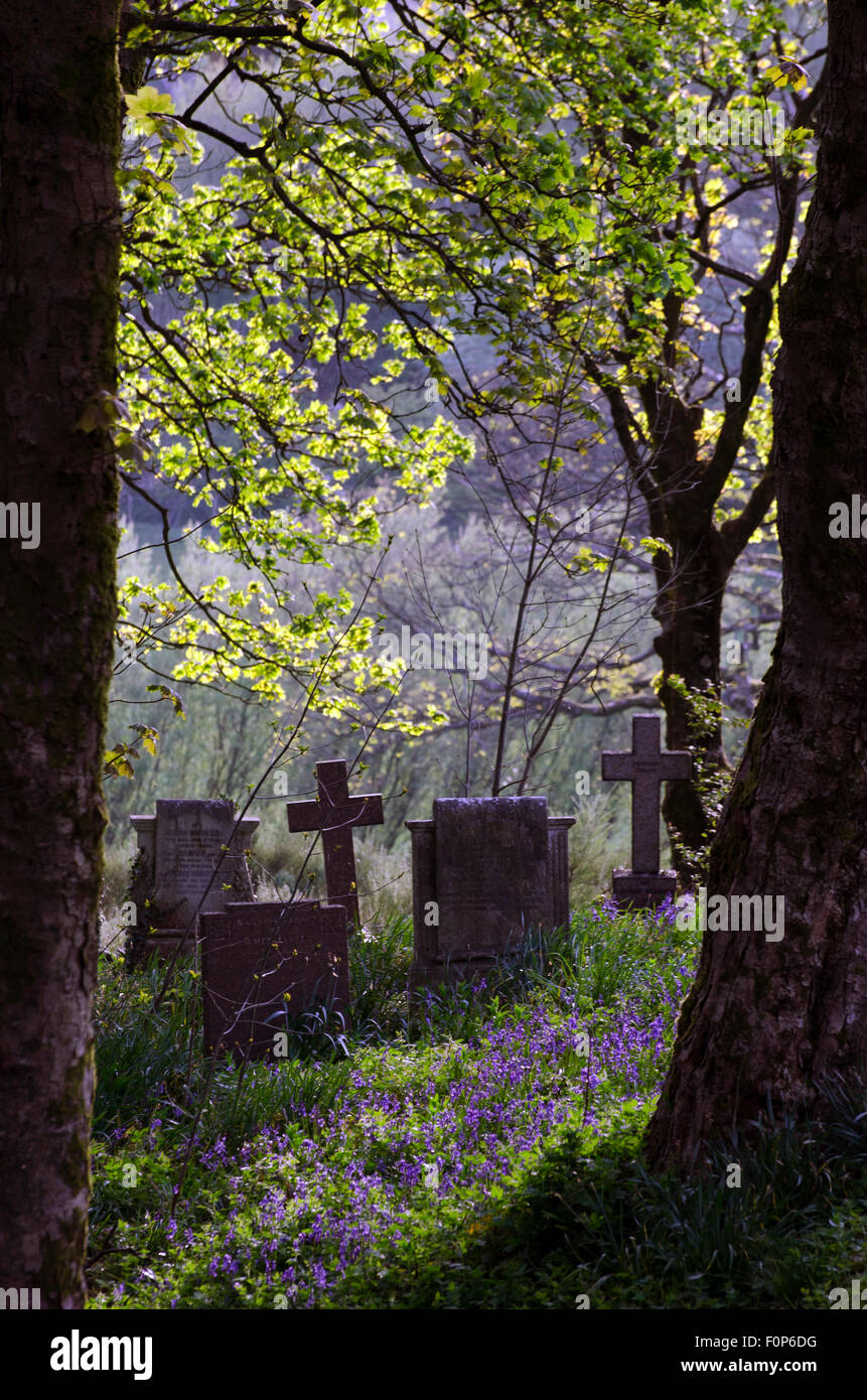 Grabsteine-St James Friedhof Tebay Cumbria Stockfoto
