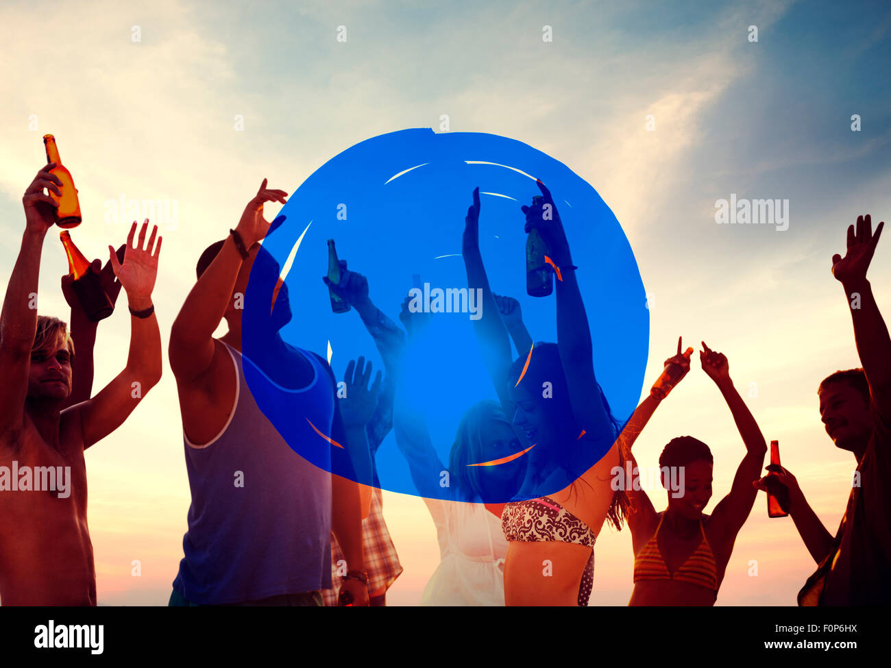 Urlaub Sommer Urlaub blaue Markierung Konzept Stockfoto