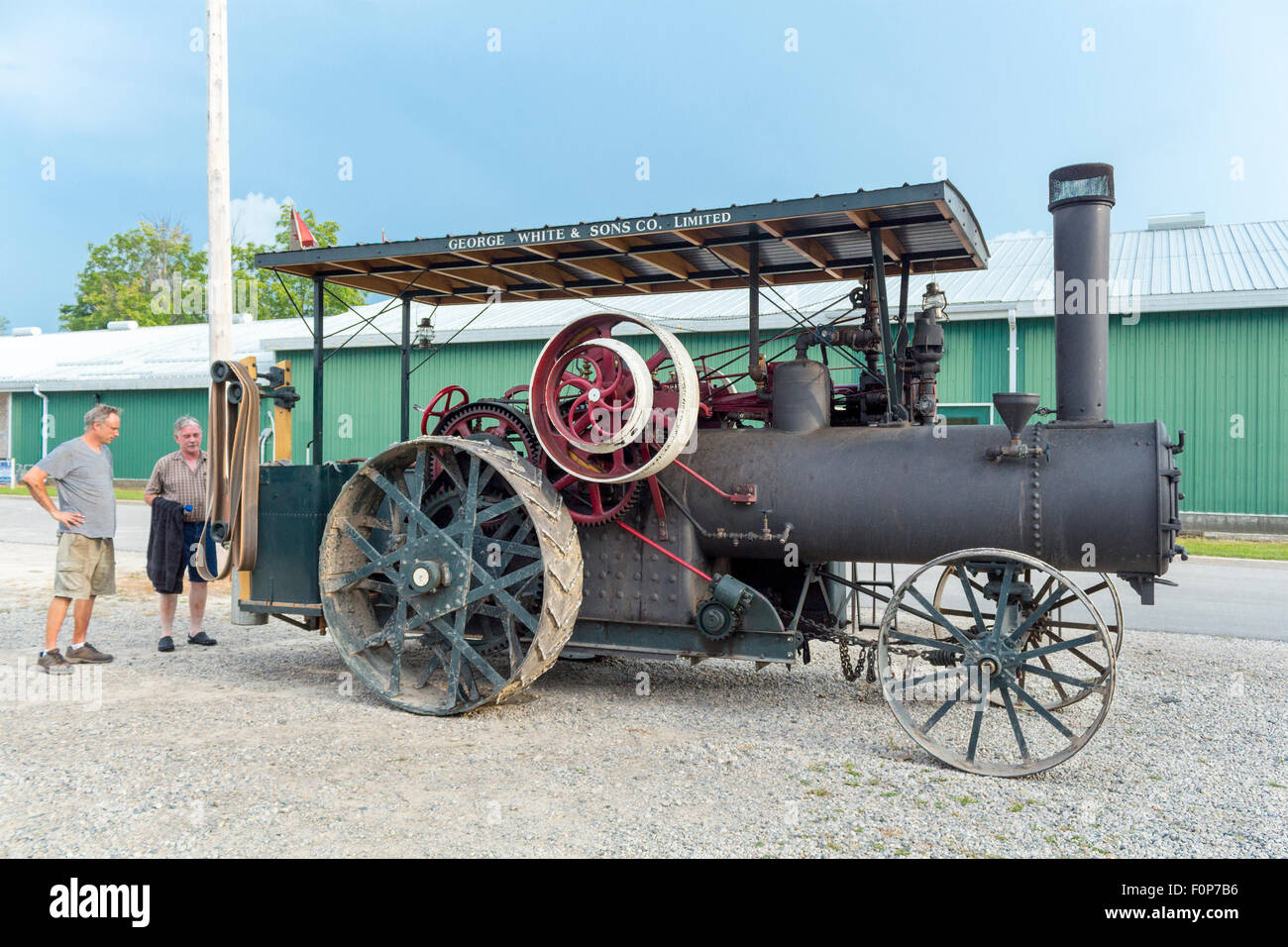 1917 George White und Söhne Dampf Traktor auf dem Display an der Western Ontario Dampf Dreschmaschinen Show in Forest, Ontario, Kanada Stockfoto