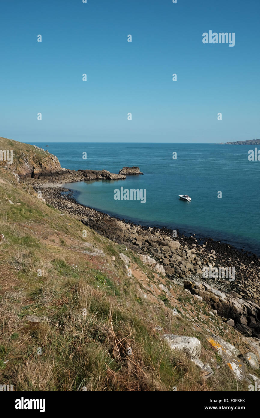 Herm Island liegt vor der Küste von Guernsey Stockfoto