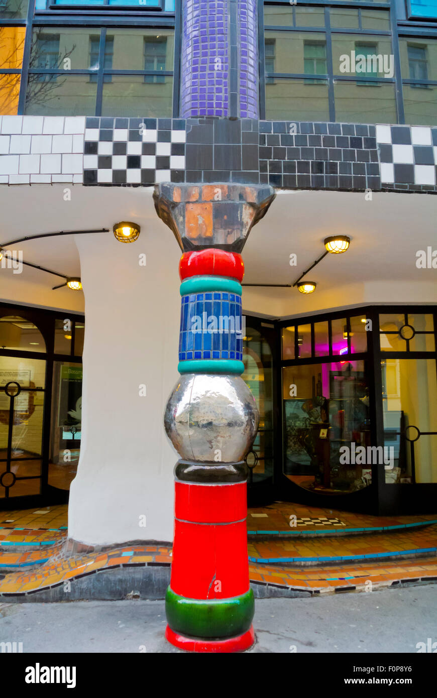 Hundertwasserhaus (1985), Wohnhaus von Hundertwasser F Gehäuse Museum, Landstraße Bezirk, Wien, Österreich Stockfoto