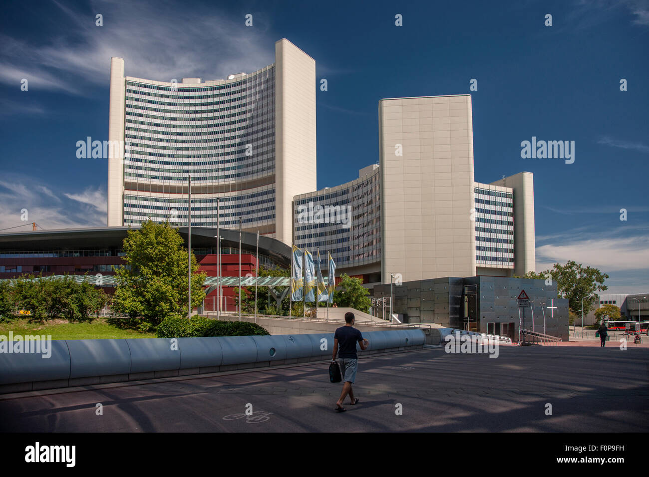 Vienna International Center (VIC), UNO-City-Österreich Stockfoto