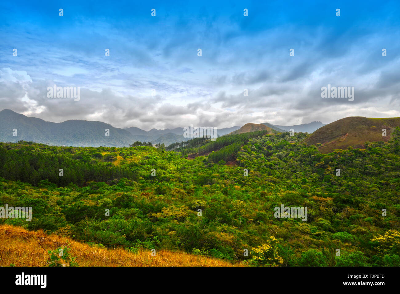 Panoramablick auf einer Bergkette in den Bergen von zentralen Panama Stockfoto