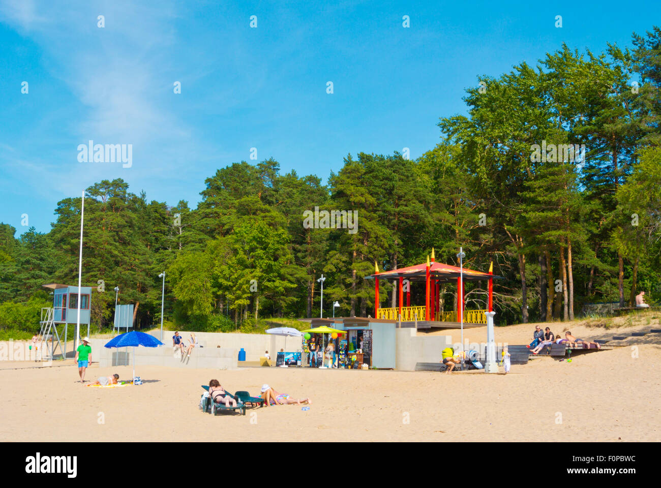 Strand, Joesuu, resort in der Nähe von Narva, Ida-Viru County Ostestland, Europa Stockfoto