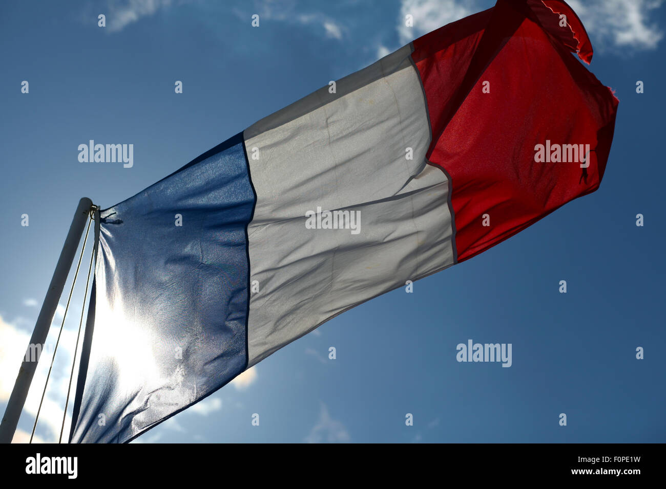 Die Tricolore.The französische Flagge. Stockfoto