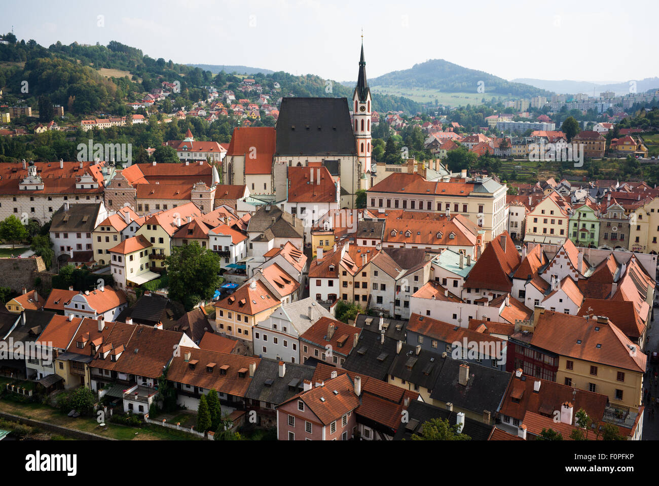 Cesky Krumlov, Tschechische Republik. Stockfoto