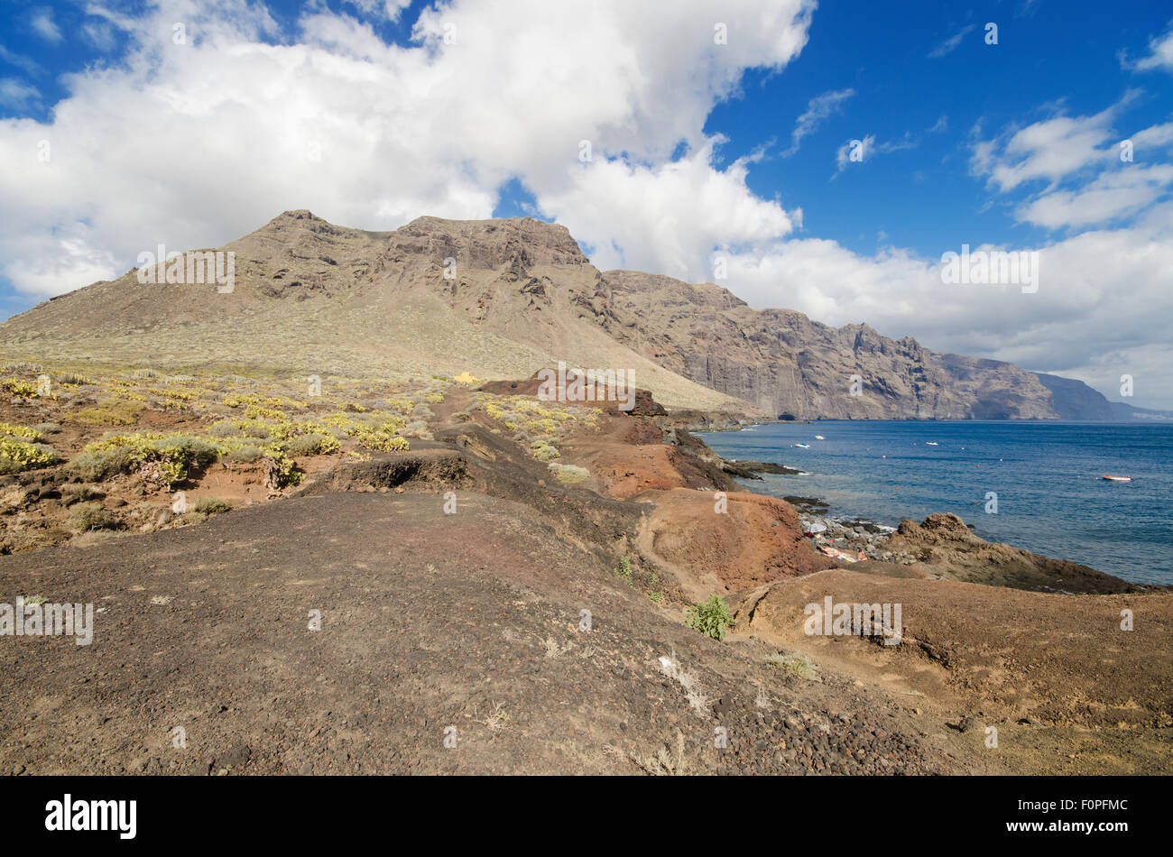 Malerische Küste Landschaft, Punta de Teno, Teneriffa Kanarische Inseln, Spanien. Stockfoto