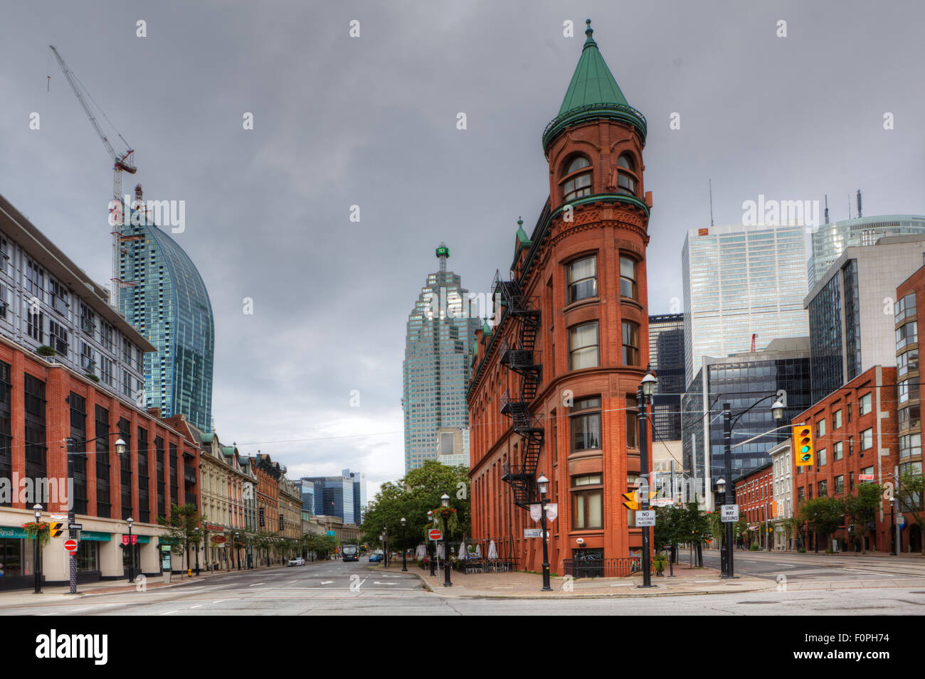 Das Flatiron Gebäude in Toronto, Kanada Stockfoto