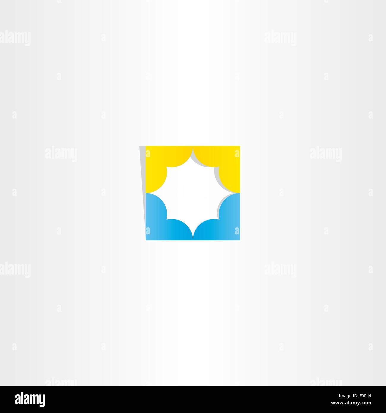 abstrakt blau gelb Business star Logo-design Stock Vektor