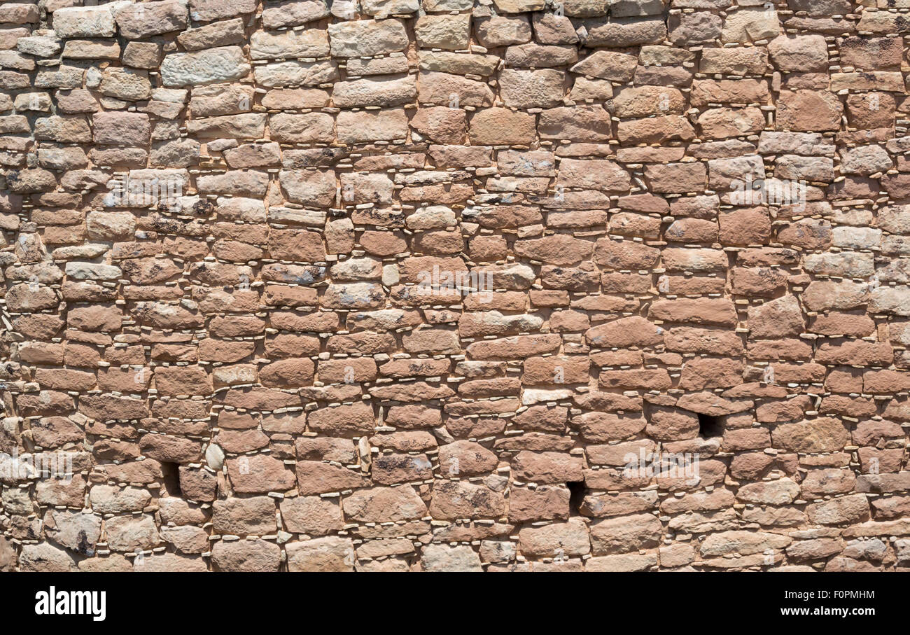 Komplizierte Felsen Wand Hintergrund von Hovenweep National Monument Stockfoto