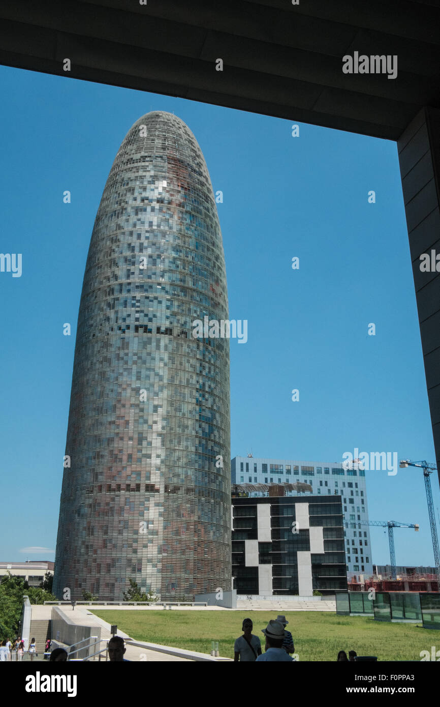 Torre Agbar, Barcelona, Katalonien, Spanien. Stockfoto
