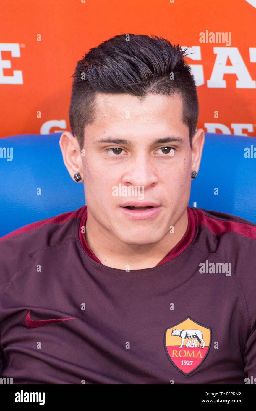 Juan Manuel Iturbe (Roma), 14. August 2015 - Fußball / Fußball: Vorsaison Freundschaftsspiel zwischen AS Roma 6-4 FC Sevilla im Stadio Olimpico in Rom, Italien. (Foto von Maurizio Borsari/AFLO) Stockfoto