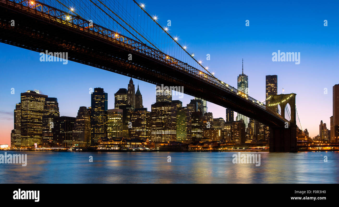 New York City, Brooklyn Bridge Stockfoto