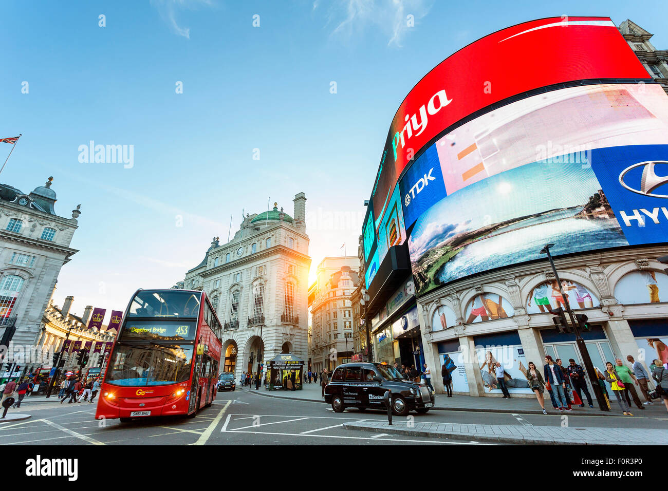 London, Verkehr am Piccadilly Circus Stockfoto
