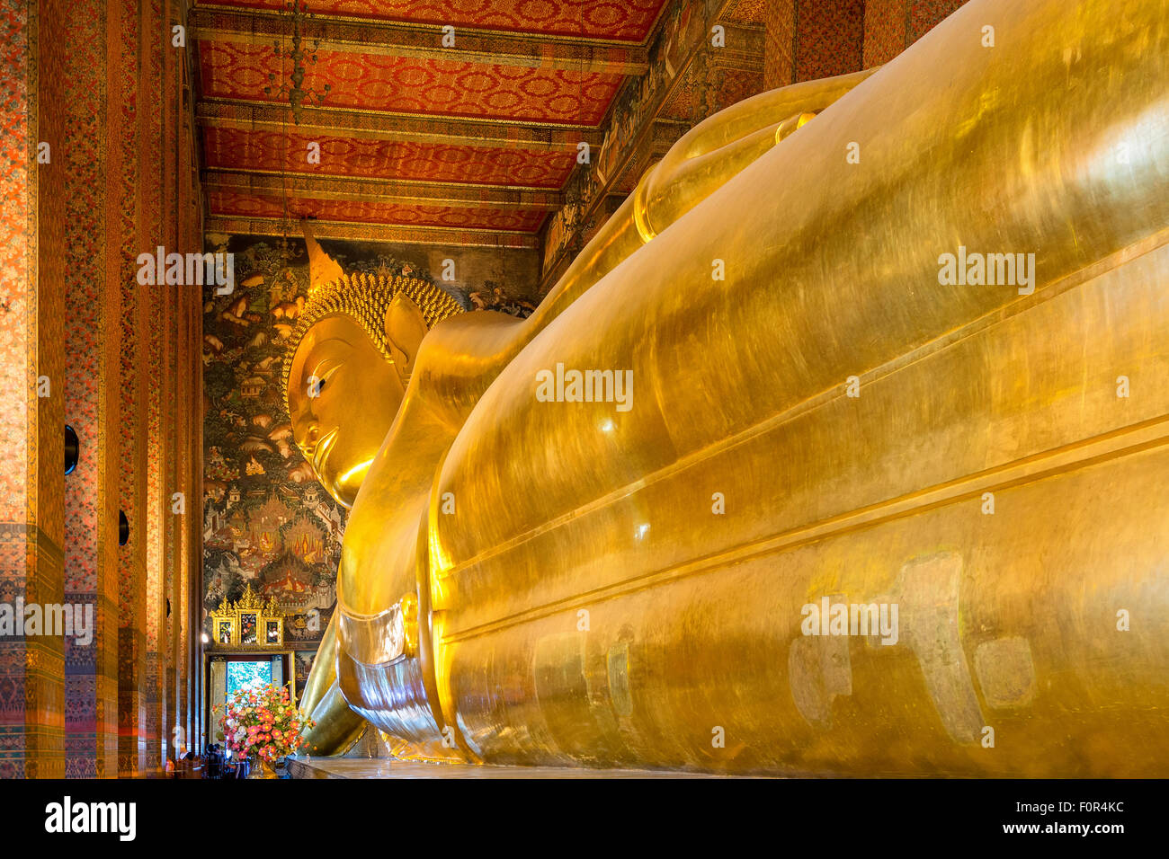 Thailand, Bangkok, Wat Pho, liegenden Buddha, Stockfoto