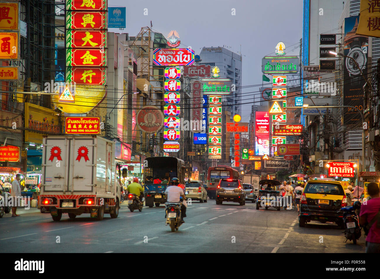 Thailand, Bangkok, Chinatown, Yaowarat Road Stockfoto