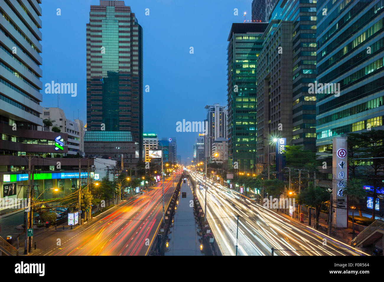 Bangkok, Thailand, Verkehr in der Innenstadt von Stockfoto