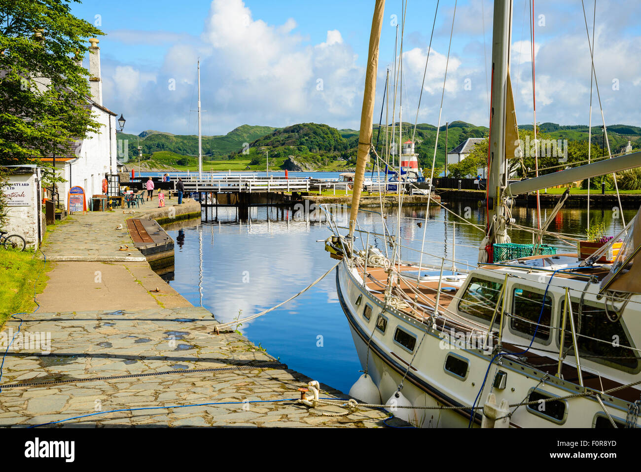 Hafen Sie bei Crinan Argyll Schottland an einem Ende des Crinan Canal Stockfoto