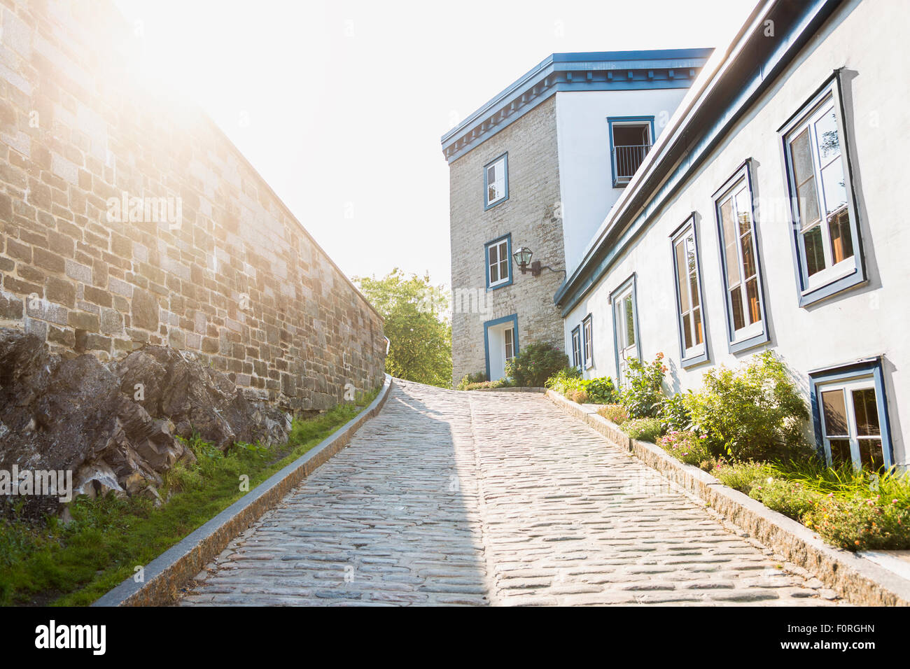 Straße der Altstadt von Quebec Stockfoto
