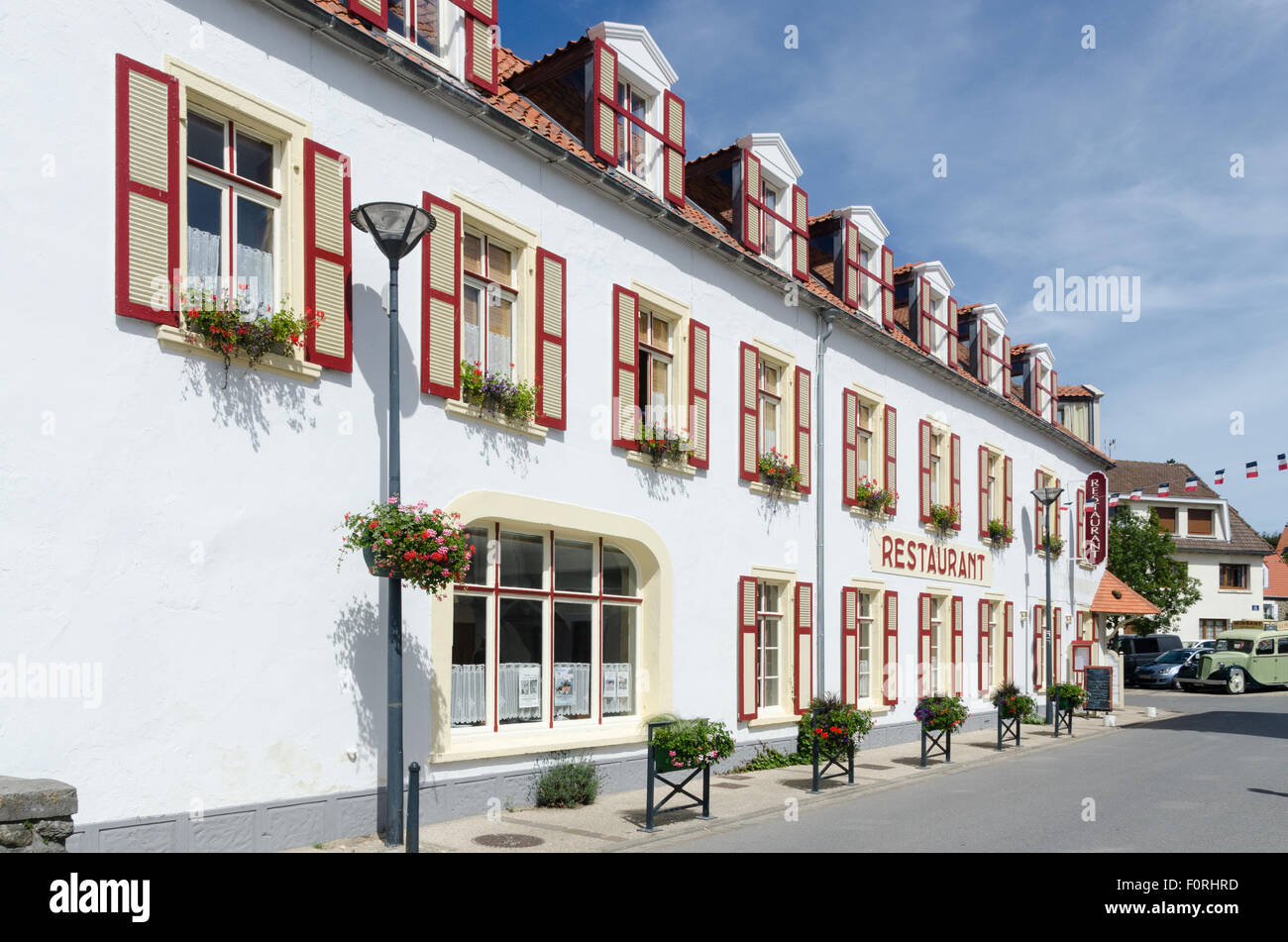 Hotel De La Plage in der Normandie Stadt von Wissant Stockfoto