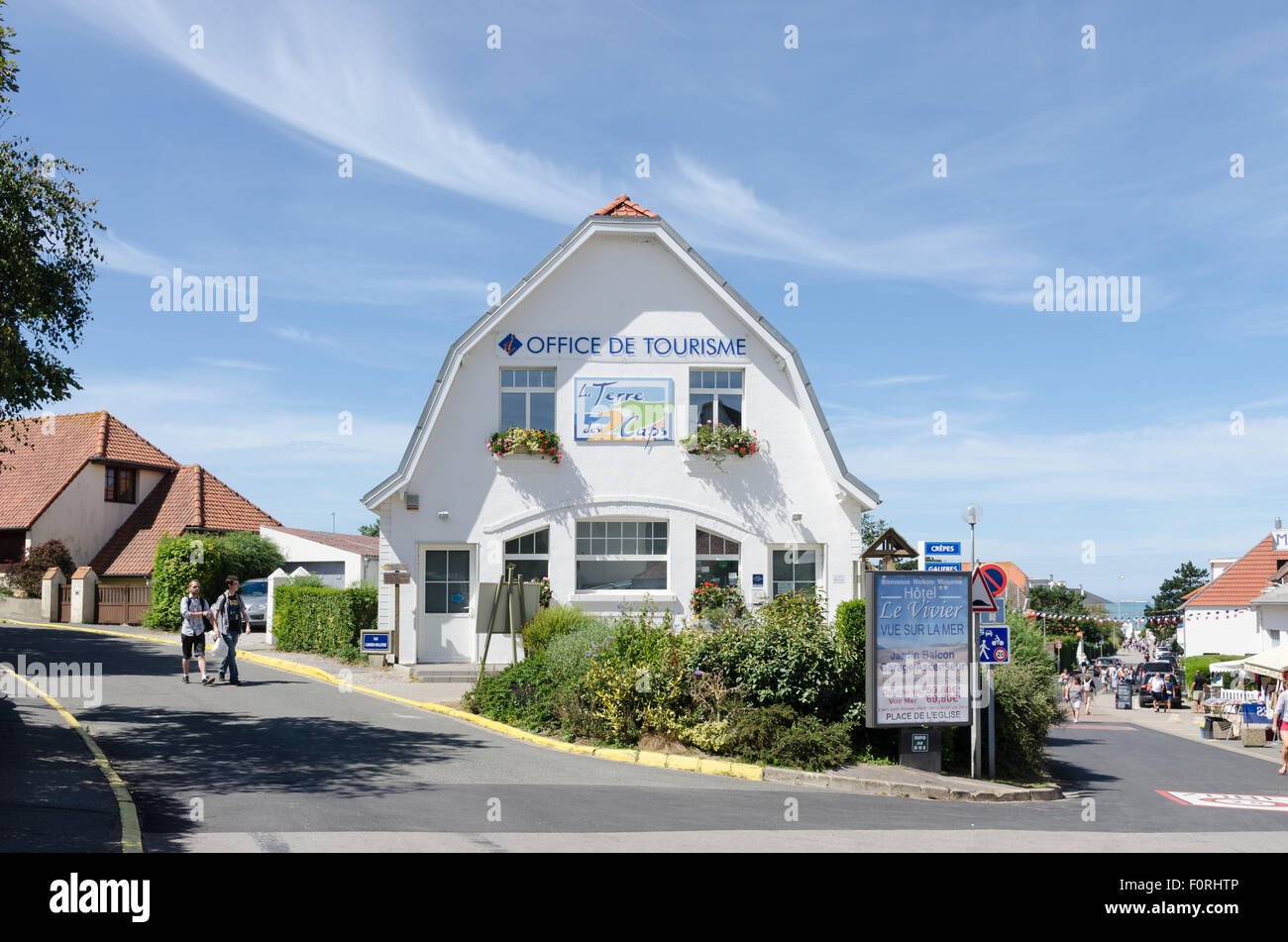 Office de Tourisme in der Normandie Stadt von Wissant Stockfoto