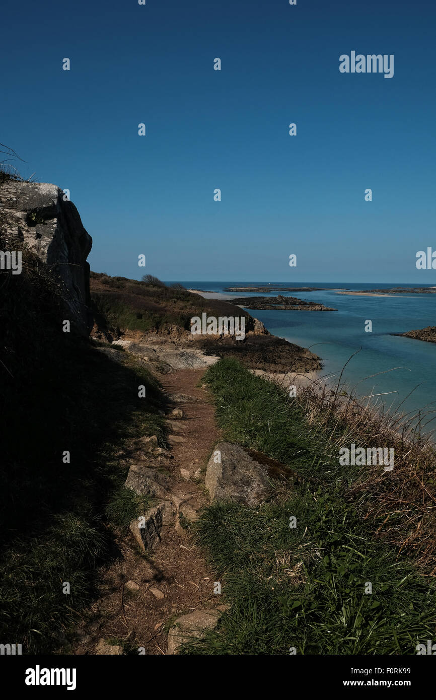 Herm Island liegt vor der Küste von Guernsey Stockfoto
