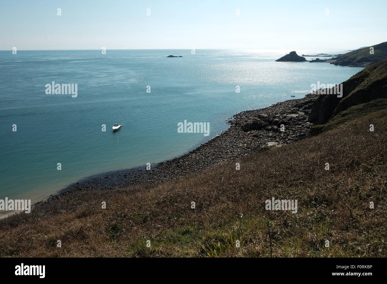 Herm Island liegt vor der Küste von Guernsey Stockfoto