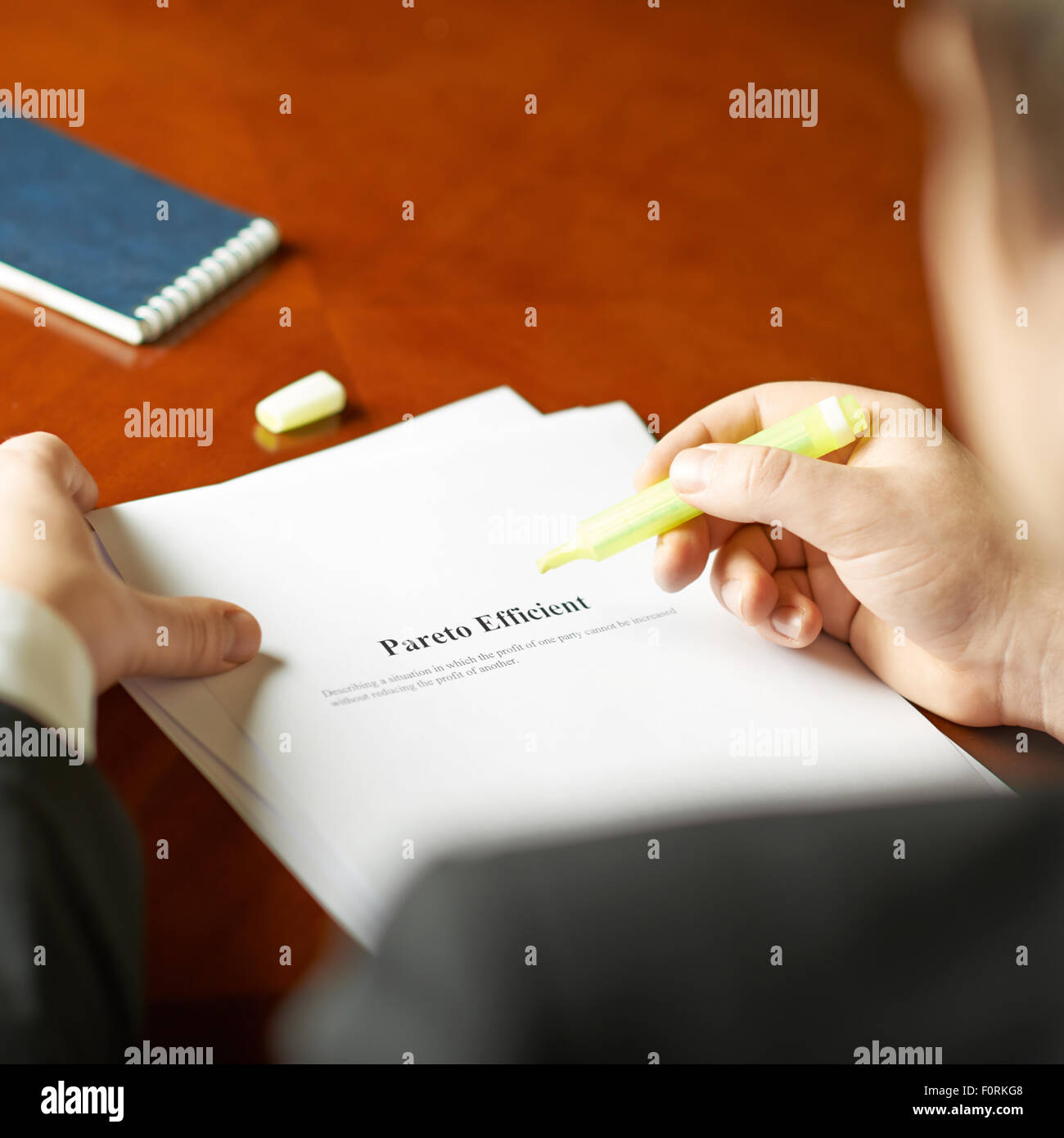 Pareto-effizient steuern-Definition-Zusammensetzung Stockfoto