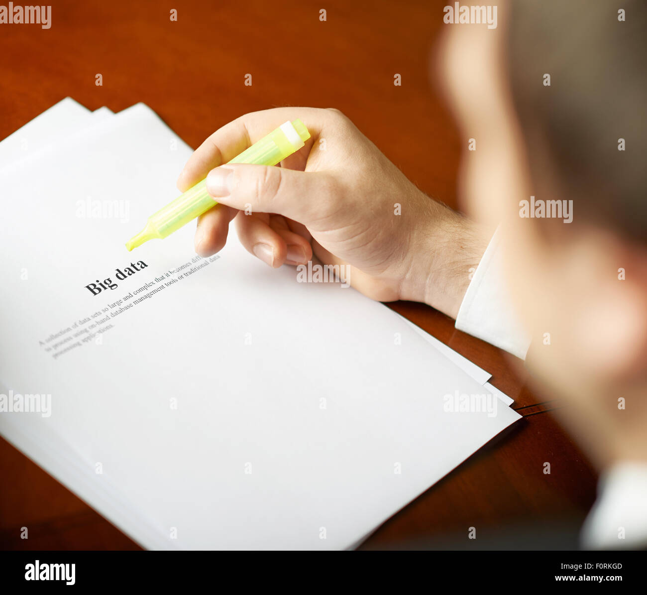 Big-Data Definition Zusammensetzung Stockfoto