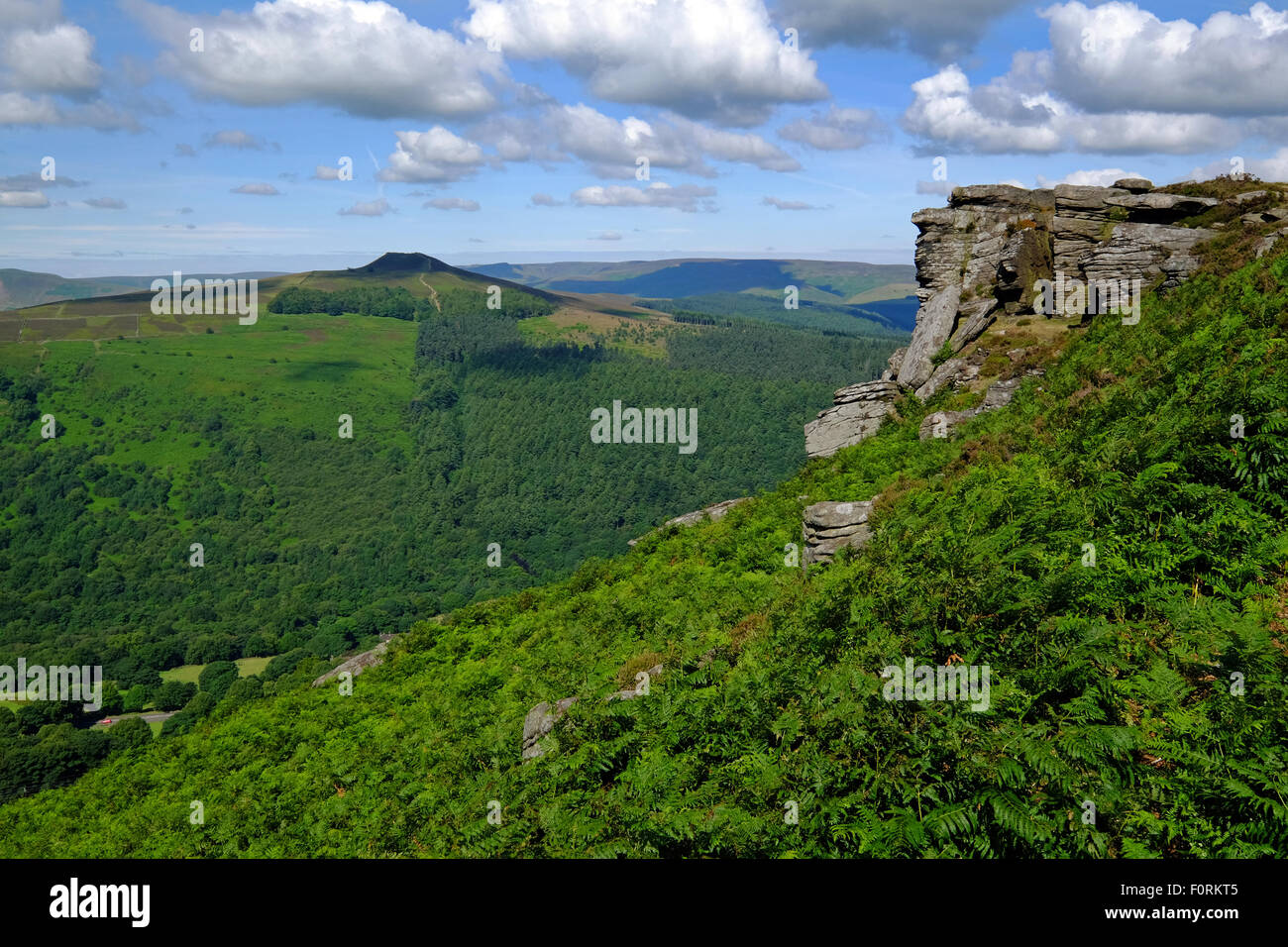 Winhill von Bamford Kante in Derbyshire Peak District Stockfoto