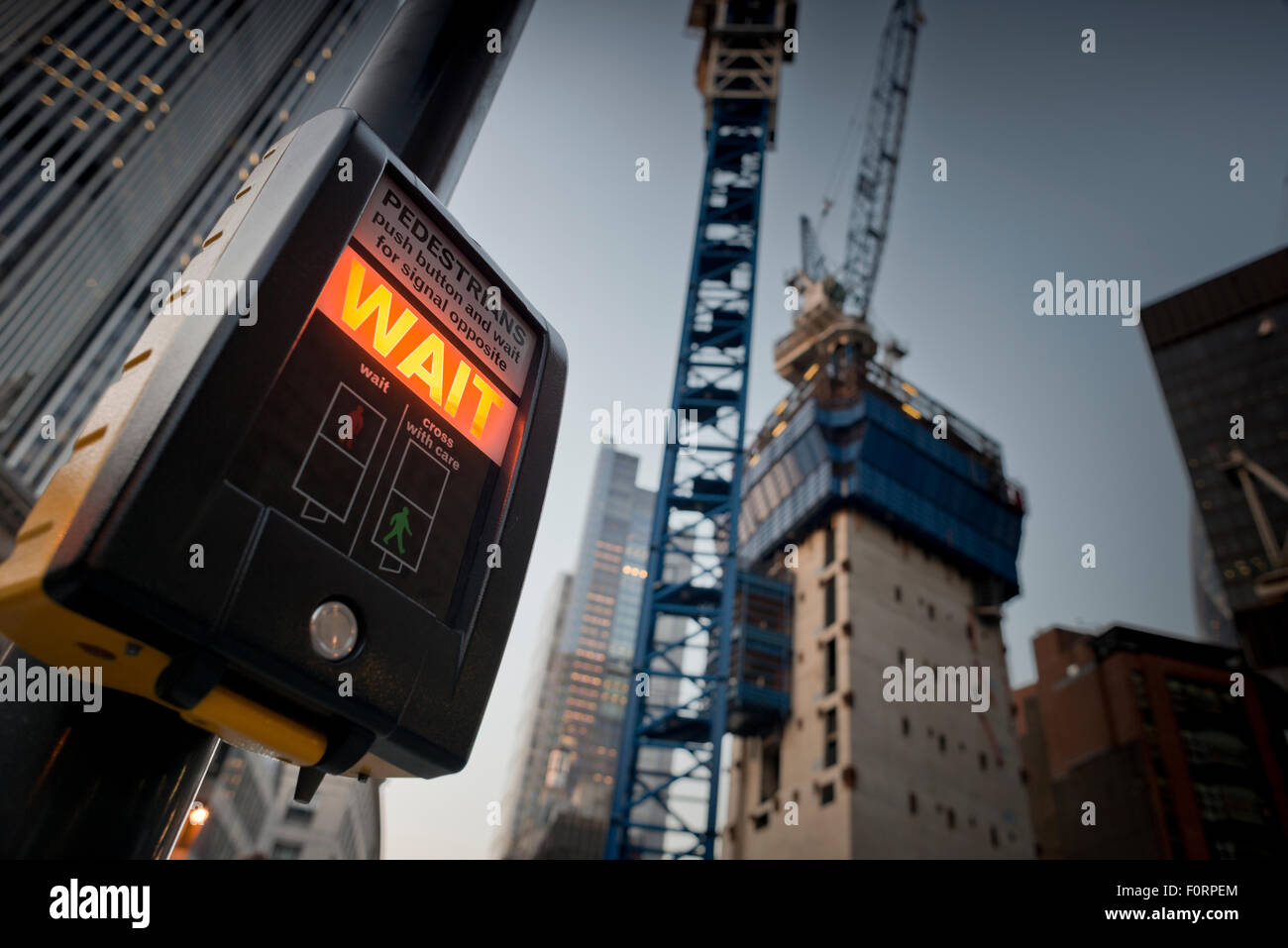 Baustelle im Zentrum von London Stockfoto