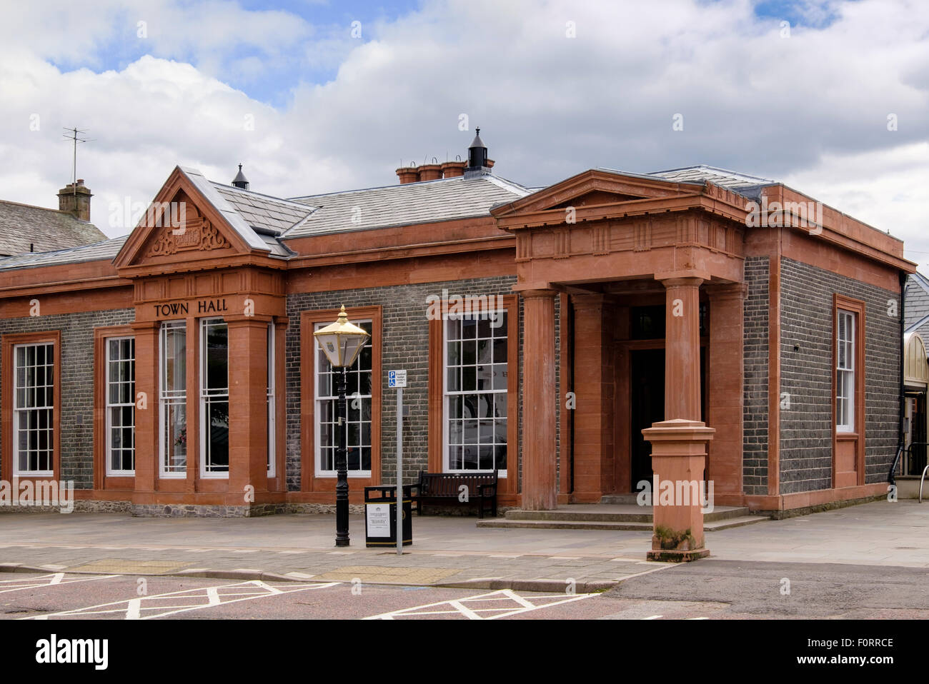 Rathaus ursprünglich das alte Badehaus im ehemaligen Spa Stadt von Moffat, Dumfries und Galloway, Schottland, UK, Großbritannien Stockfoto