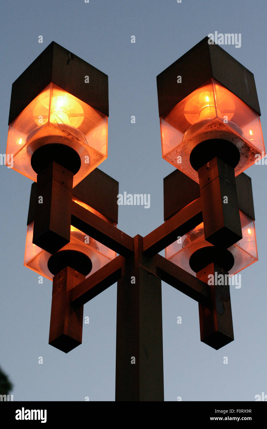 Straßenleuchte Lampe würfelförmige Stockfoto