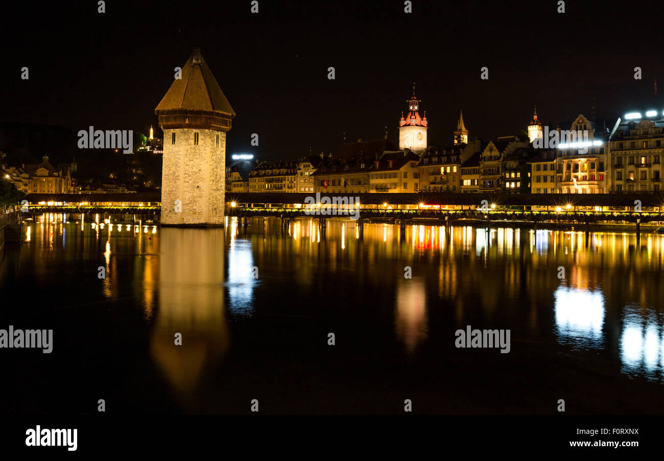 Die Kapellbrücke (Kapellbrücke).  Luzern. Stockfoto