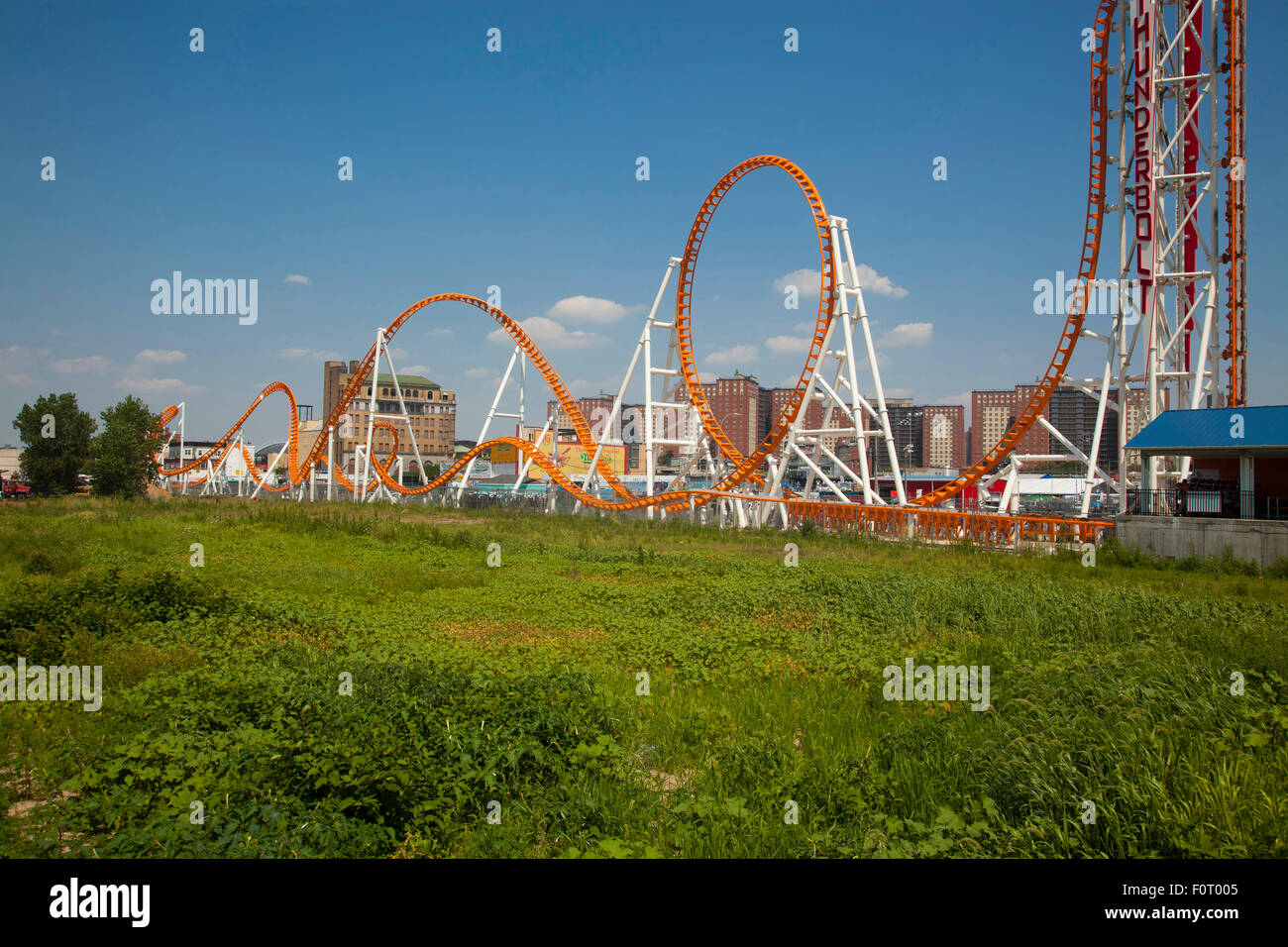 Achterbahn, Coney Island, New York City, New York, USA Stockfoto