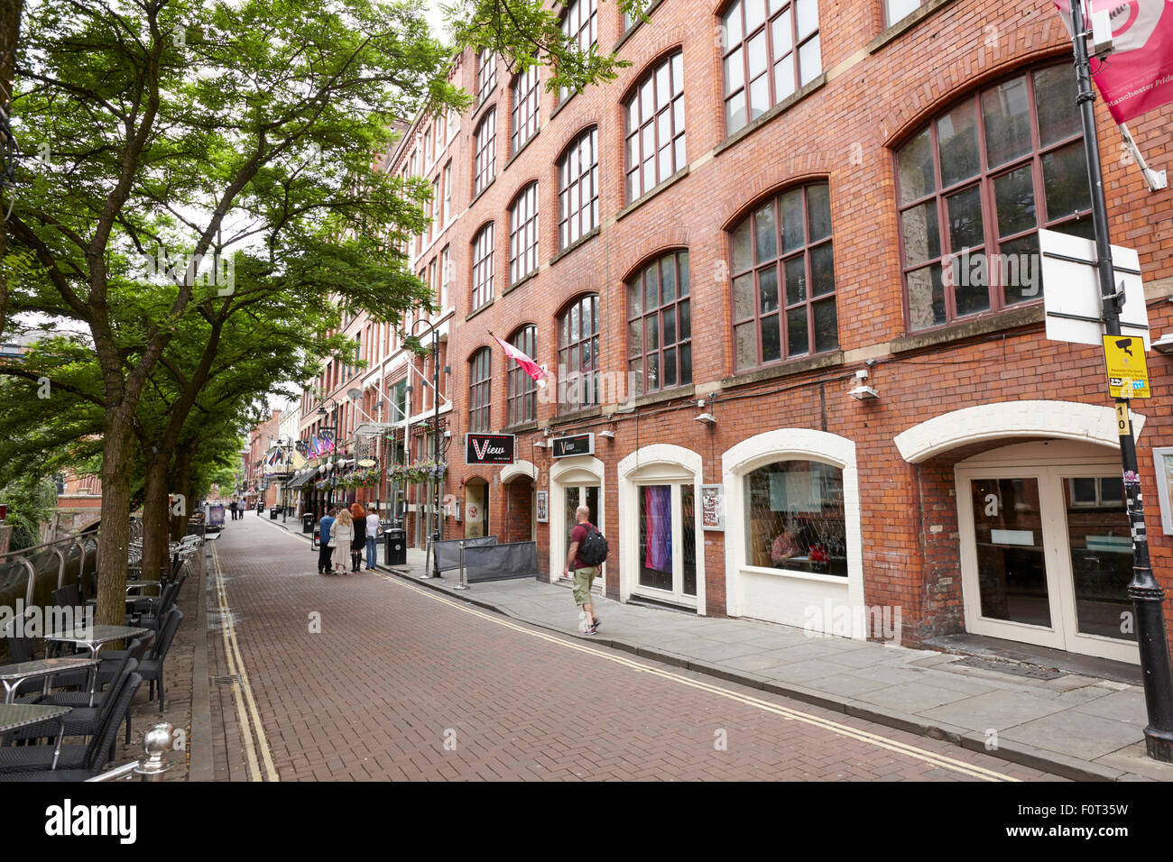 Kanal Straße Manchester Homosexuell Dorf England UK Stockfoto