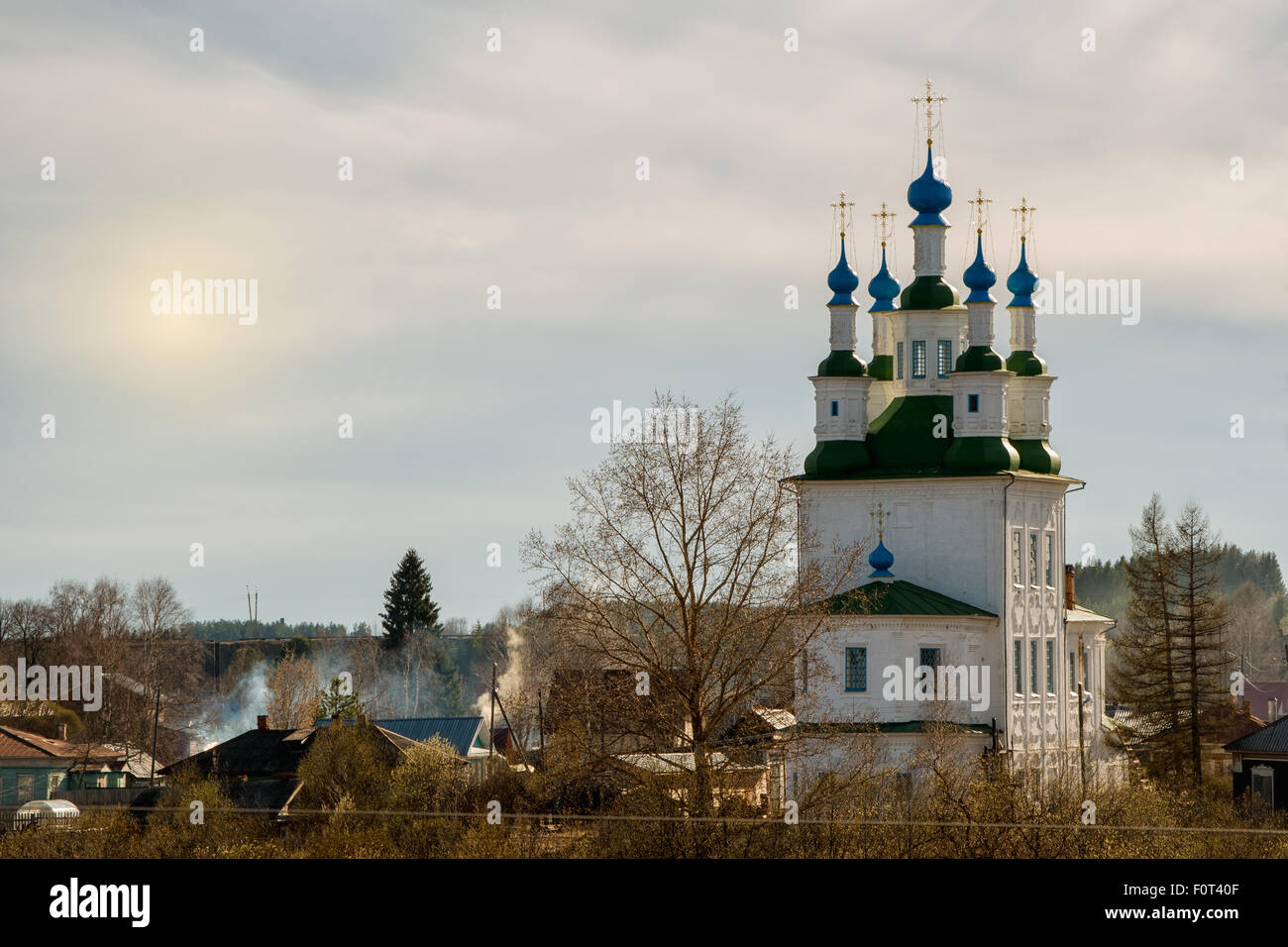 Alte russische Stadt von Totma. Region Wologda Stockfoto