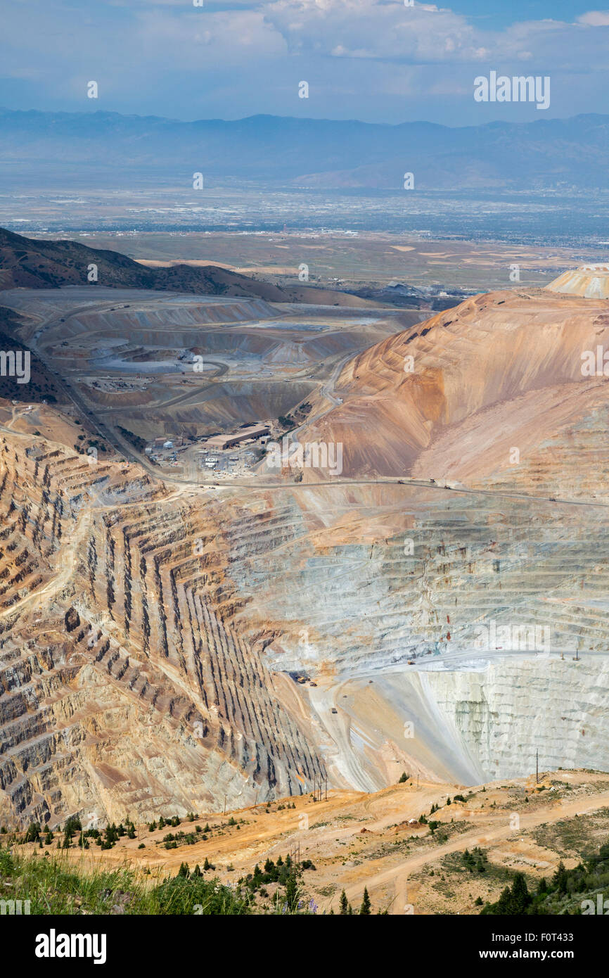 Salt Lake City, Utah - Kennecott Utah Copper Bingham Canyon Kupfermine. Stockfoto