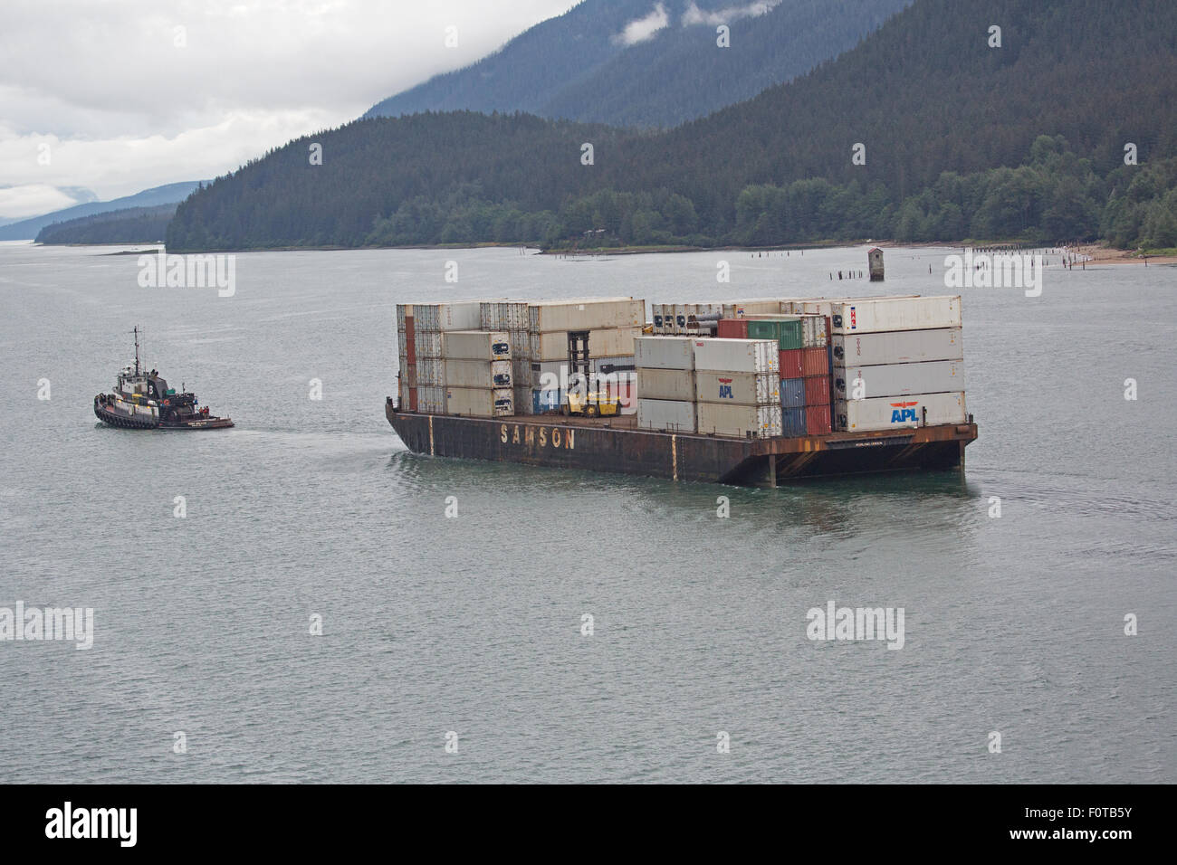 Frachtlieferung, Alaskan style Stockfoto