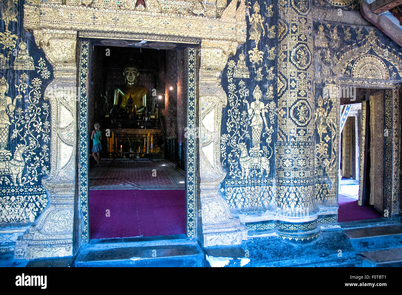 UNESCO-Wat Xieng Thong in Luang Prabang Laos Stockfoto