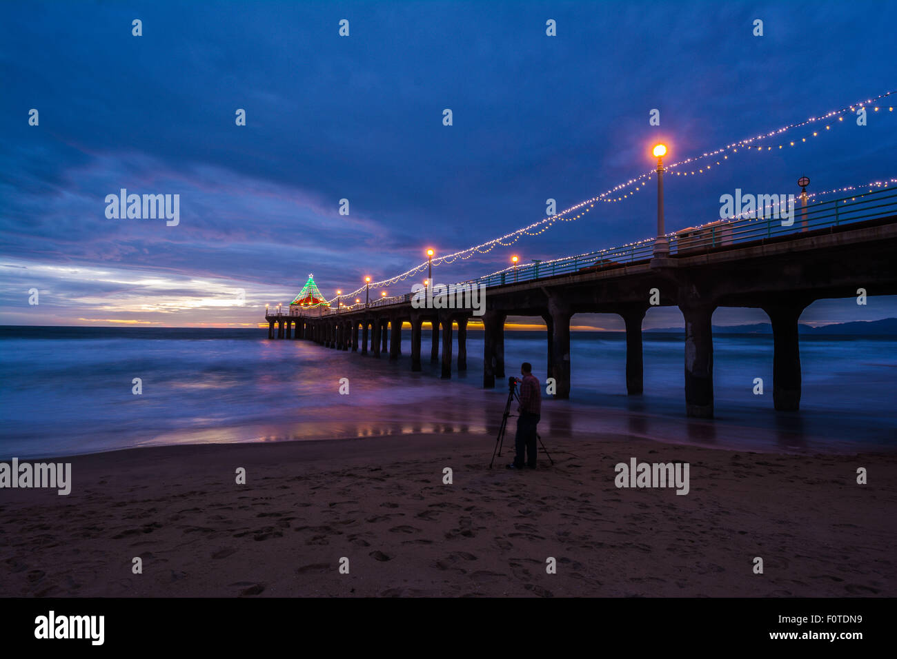 Manhattan Beach Pier, Manhattan Beach, Los Angeles, Kalifornien, USA Stockfoto