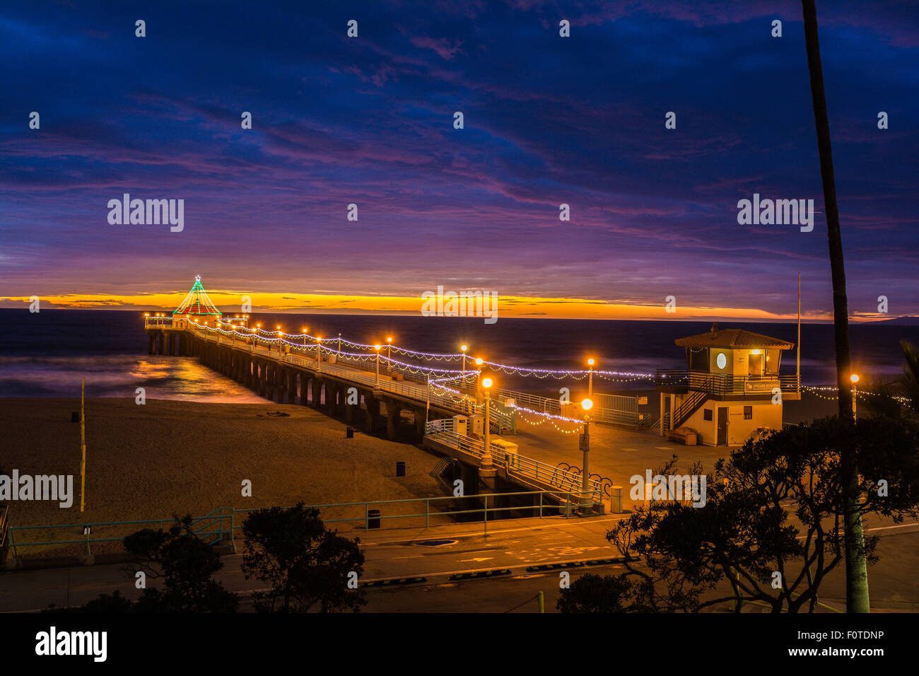 Manhattan Beach Pier, Manhattan Beach, Los Angeles, Kalifornien, USA Stockfoto