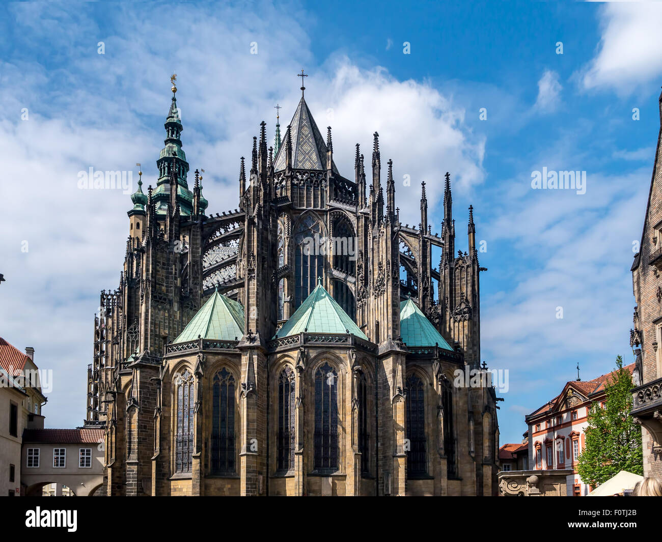 Kathedrale des Heiligen Vitus, Wenzel und Adalbert, Prager Burg, Tschechische Republik Stockfoto