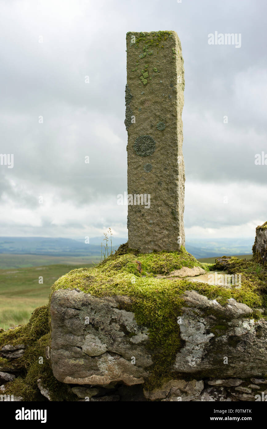 Die mittelalterlichen Weg-Markierung "Cross-Nappa" in der Nähe von Malham, Yorkshire Dales National Park, England, UK Stockfoto