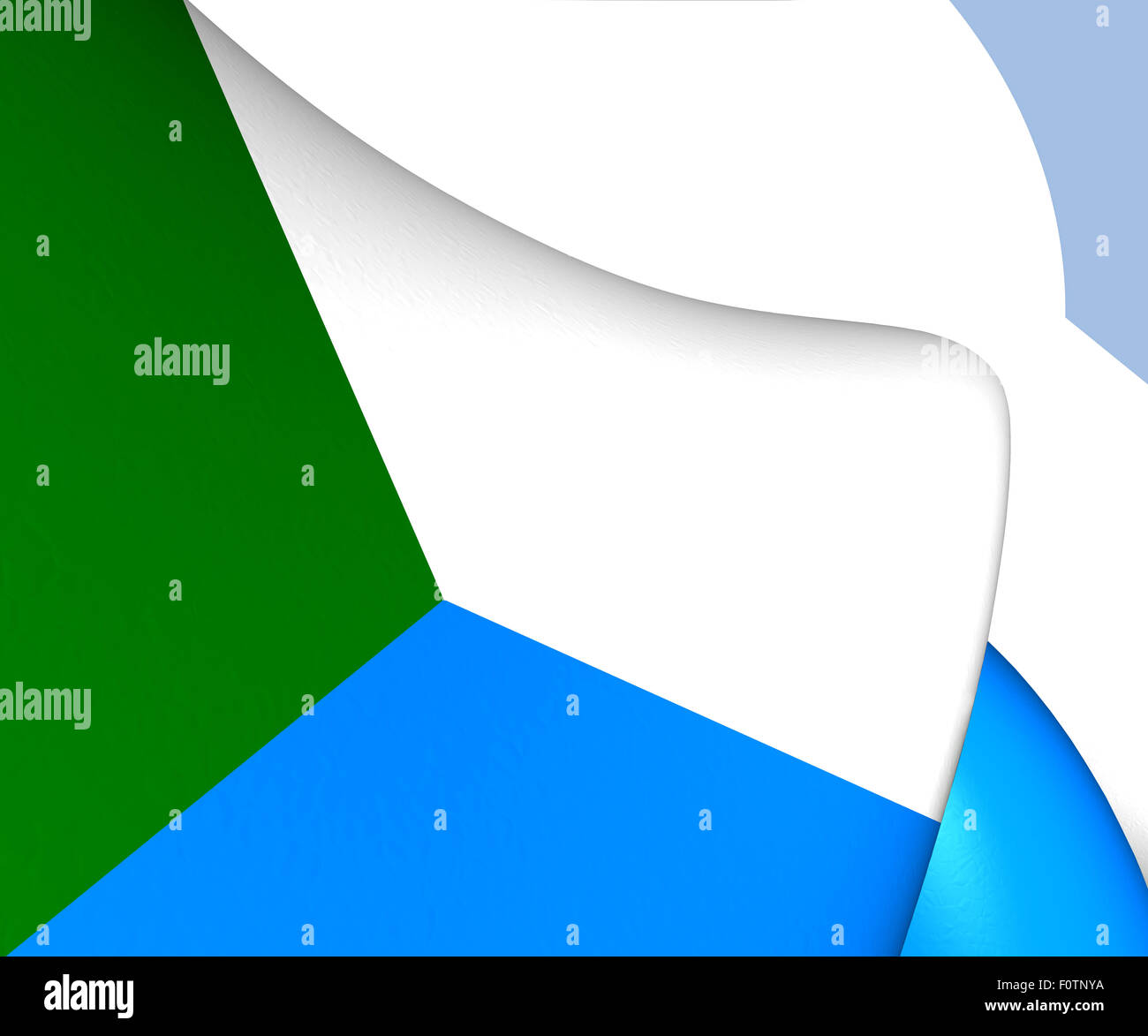 Flagge von Khabarovsk Krai, Rußland. Hautnah. Stockfoto