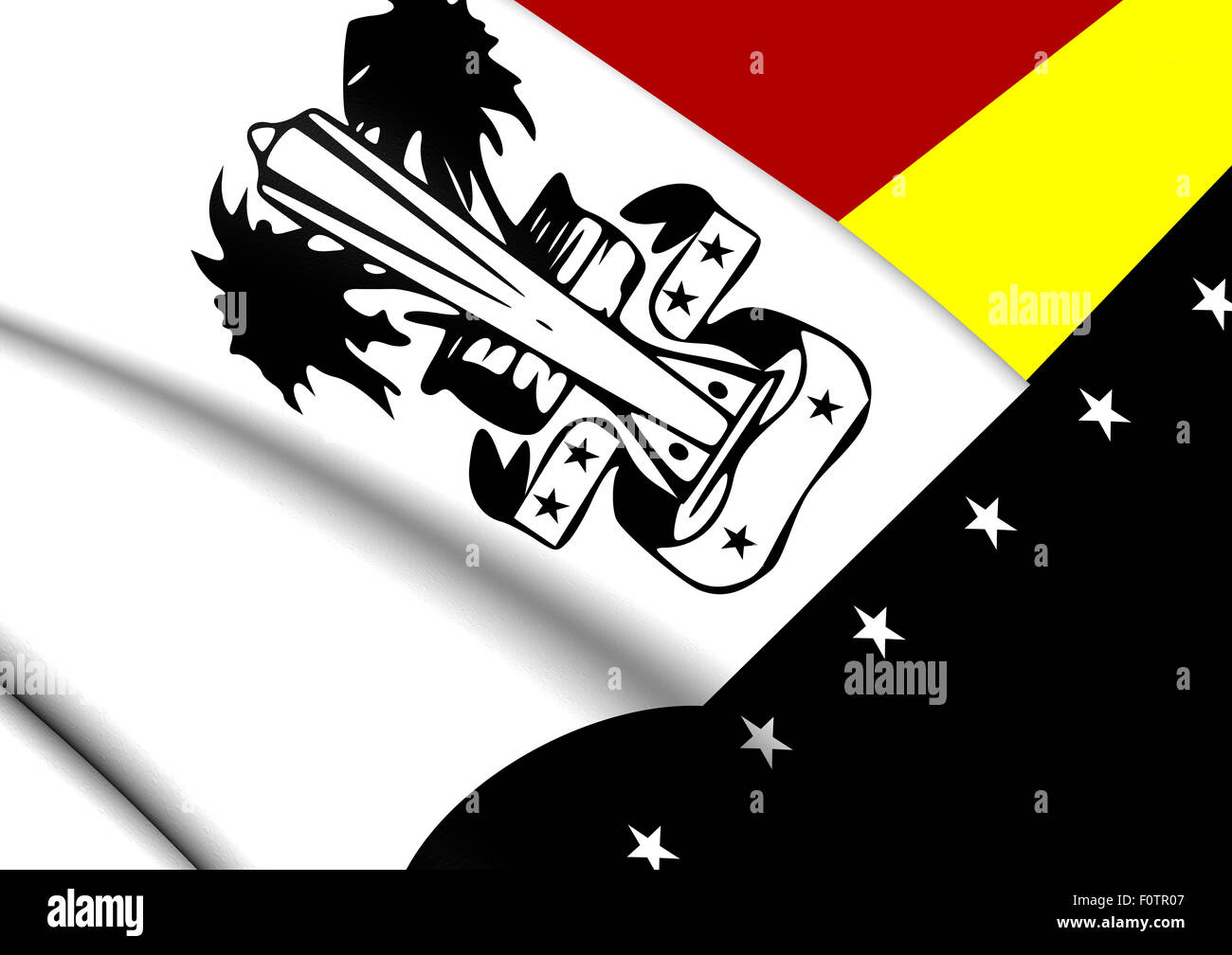 Flagge der Provinz Madang, Papua-Neu-Guinea. Hautnah. Stockfoto