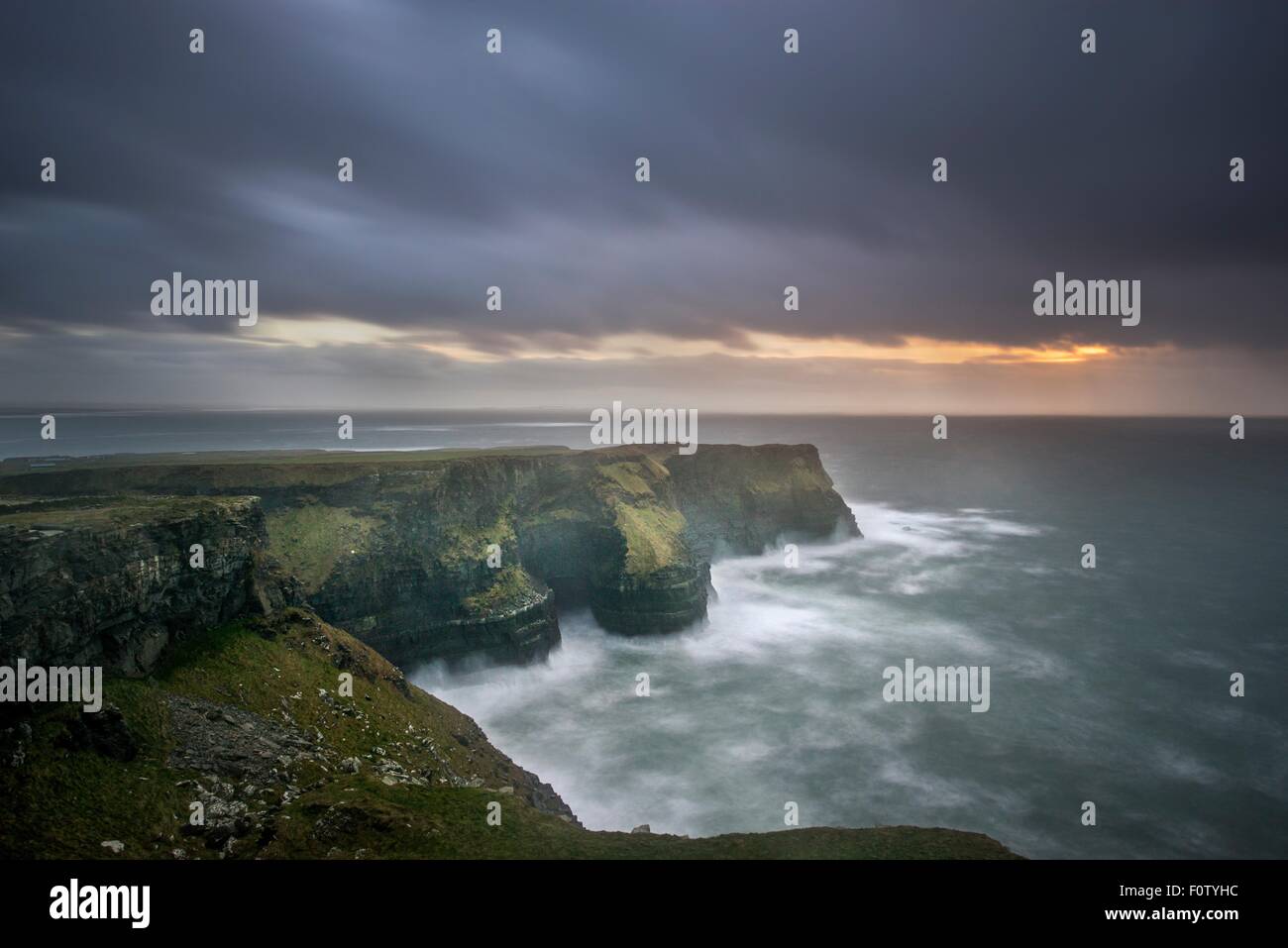 Klippen von Moher, Liscannor, Irland Stockfoto