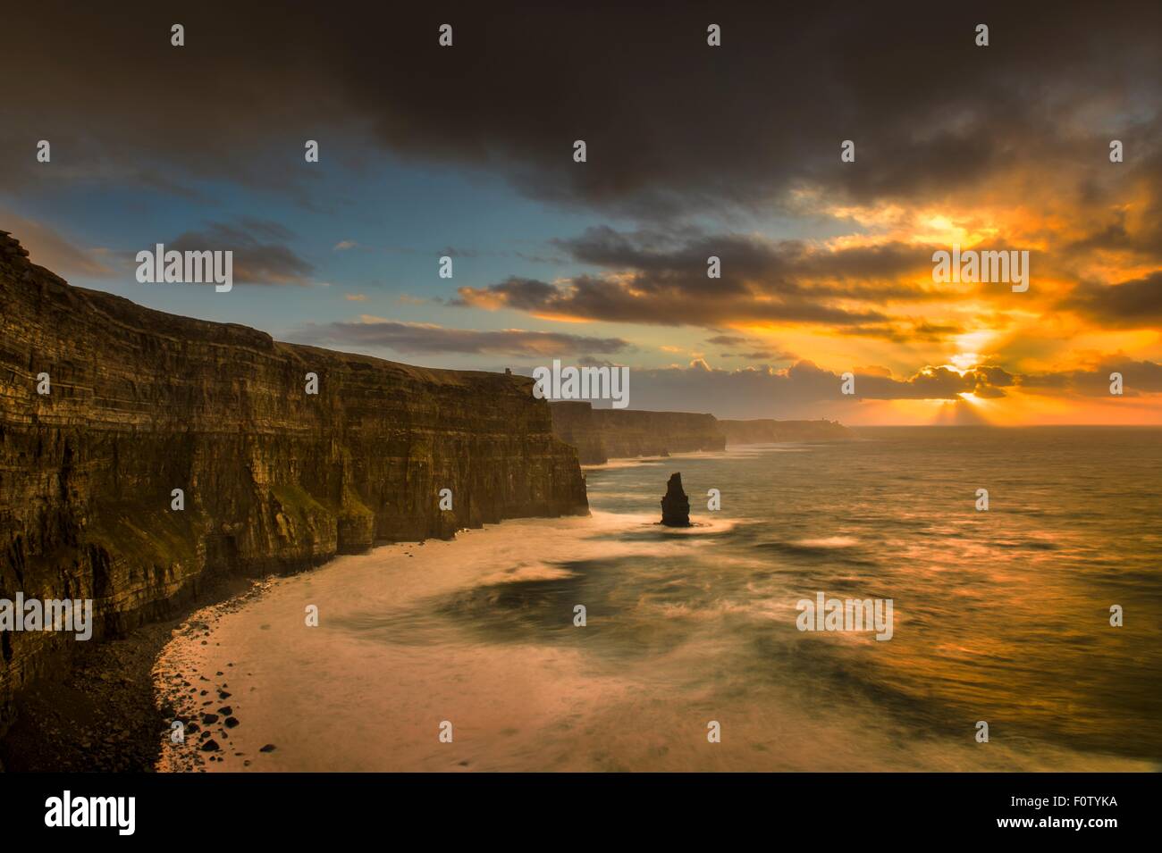 Klippen von Moher, Liscannor, Irland Stockfoto