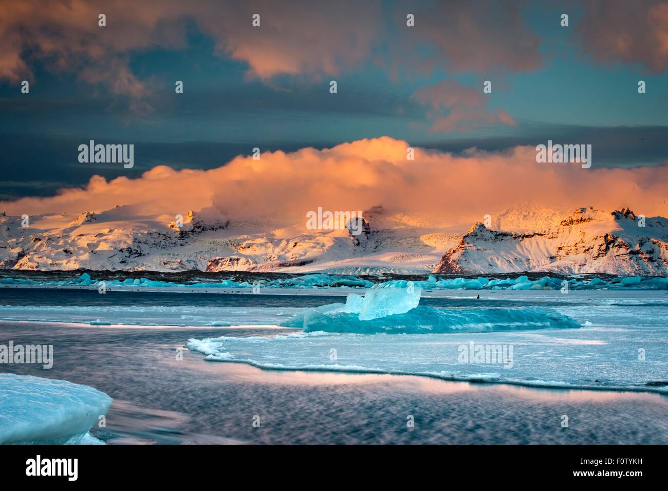 Gletschersee, Island Stockfoto